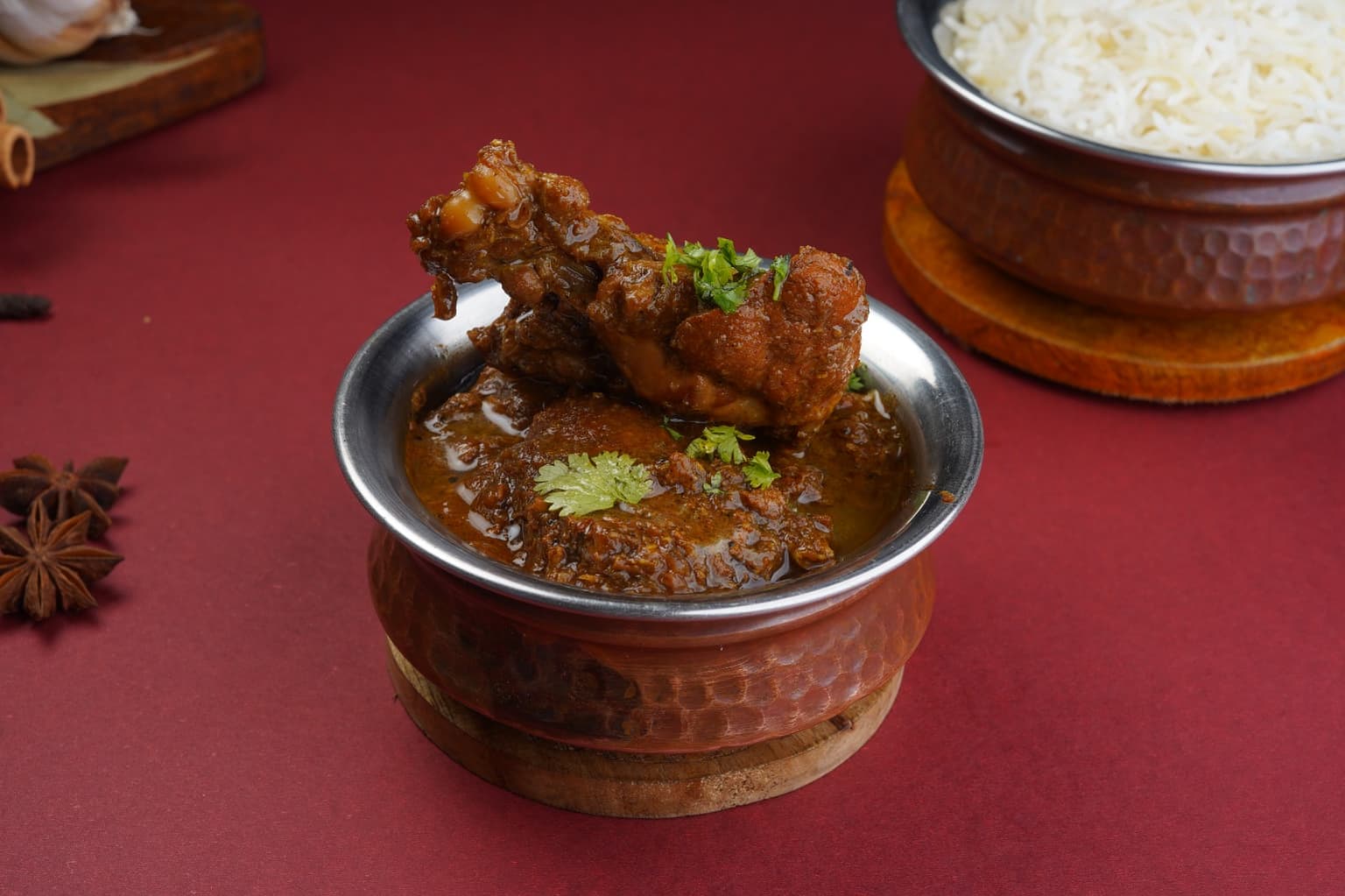 Champaran Chicken with Ghee Bhaat