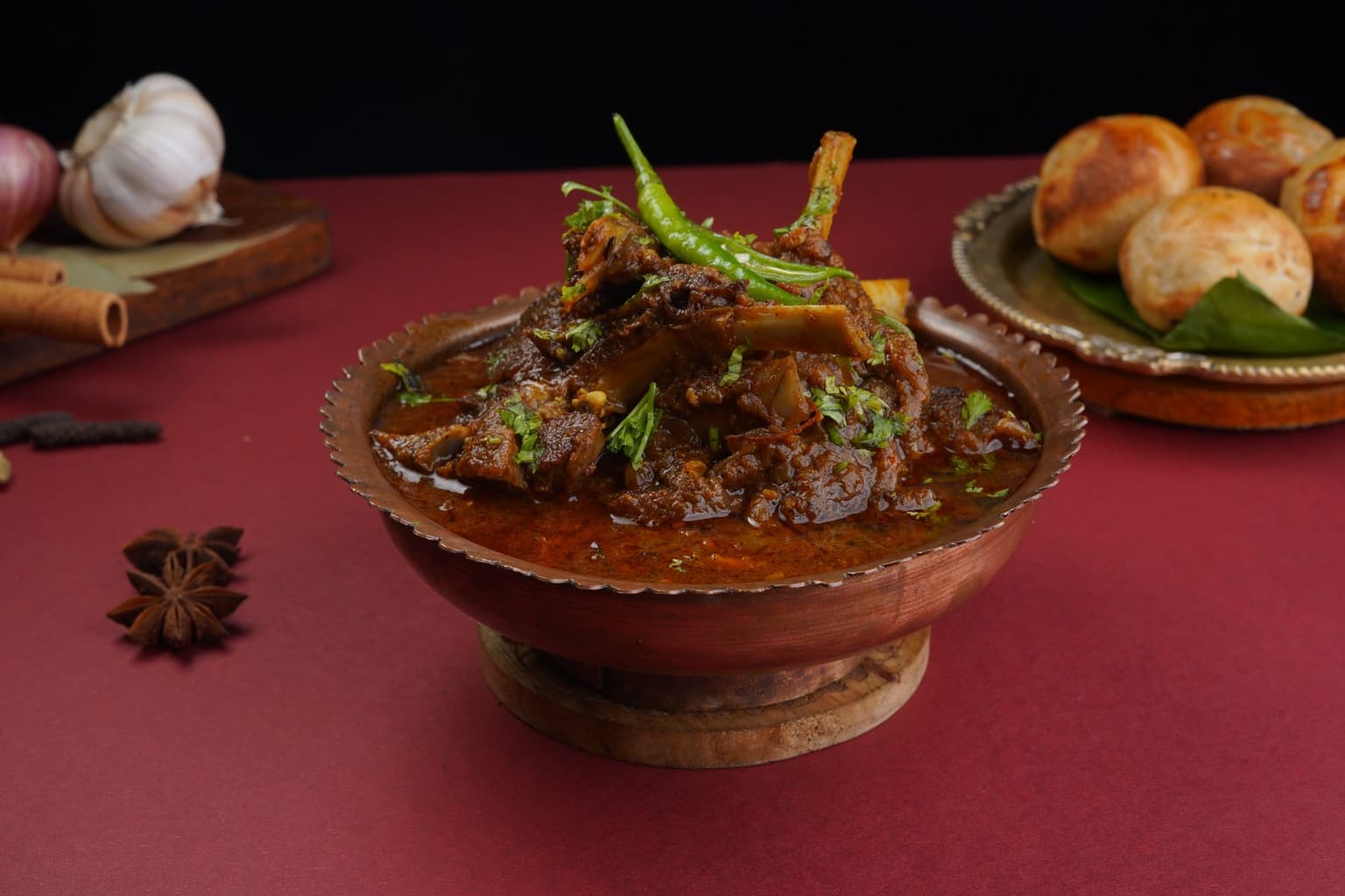 Madhubani Shahi Mutton with Litti