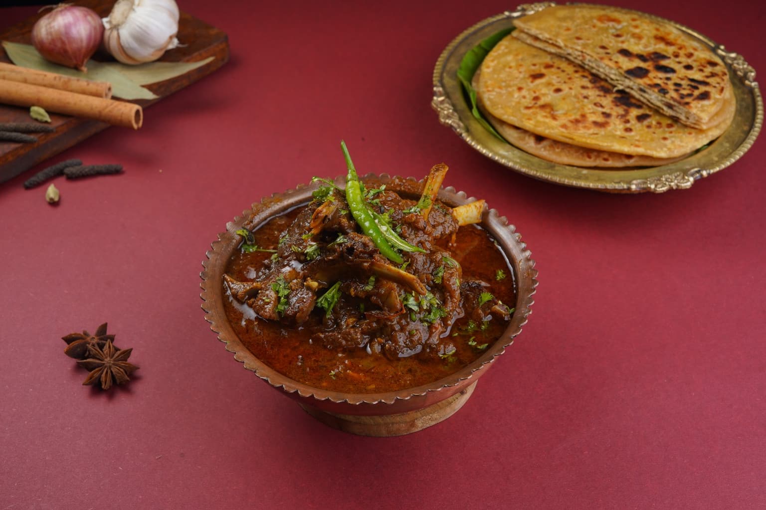Madhubani Shahi Mutton with Sattu Paratha